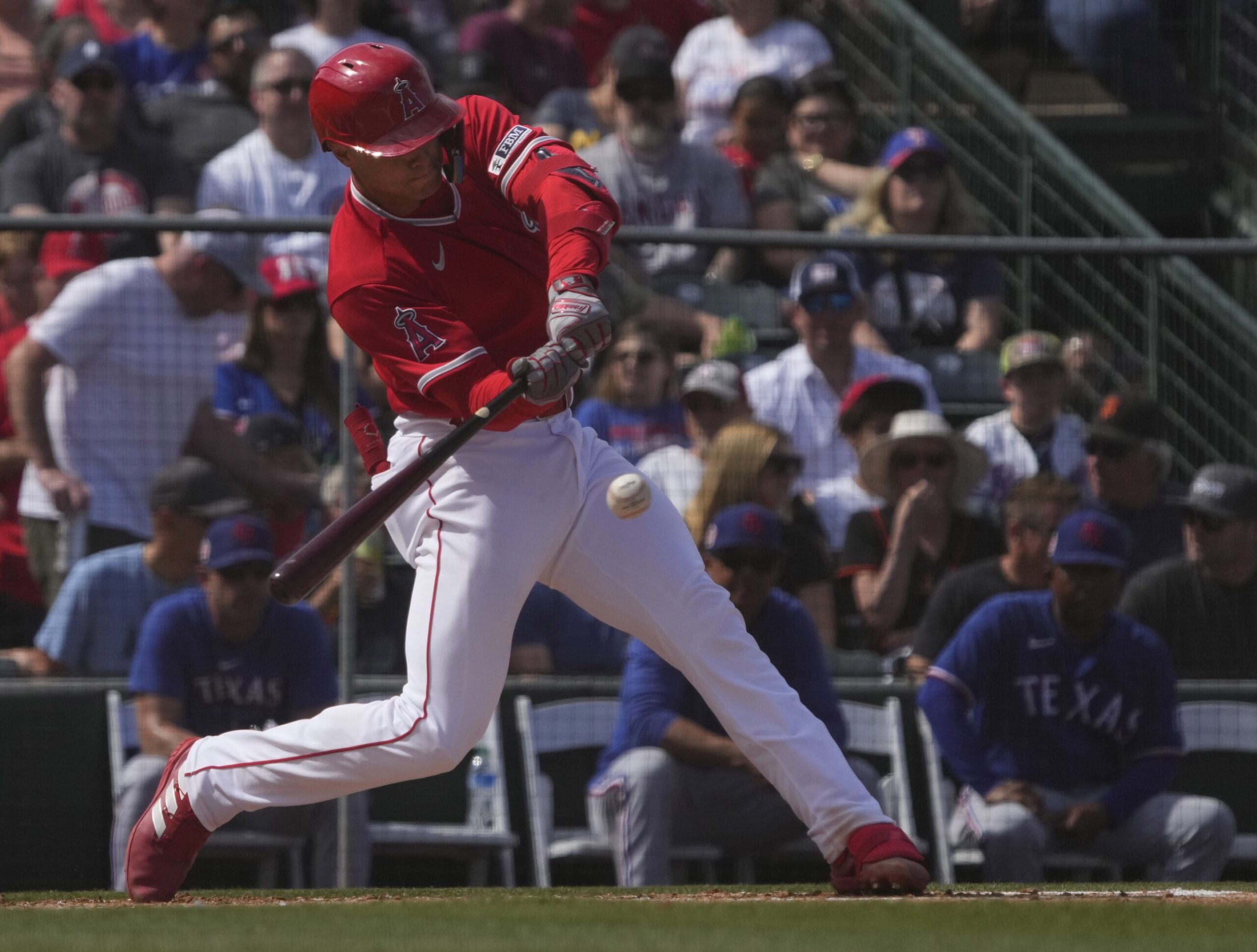 MLB: Spring Training-Texas Rangers at Los Angeles Angels